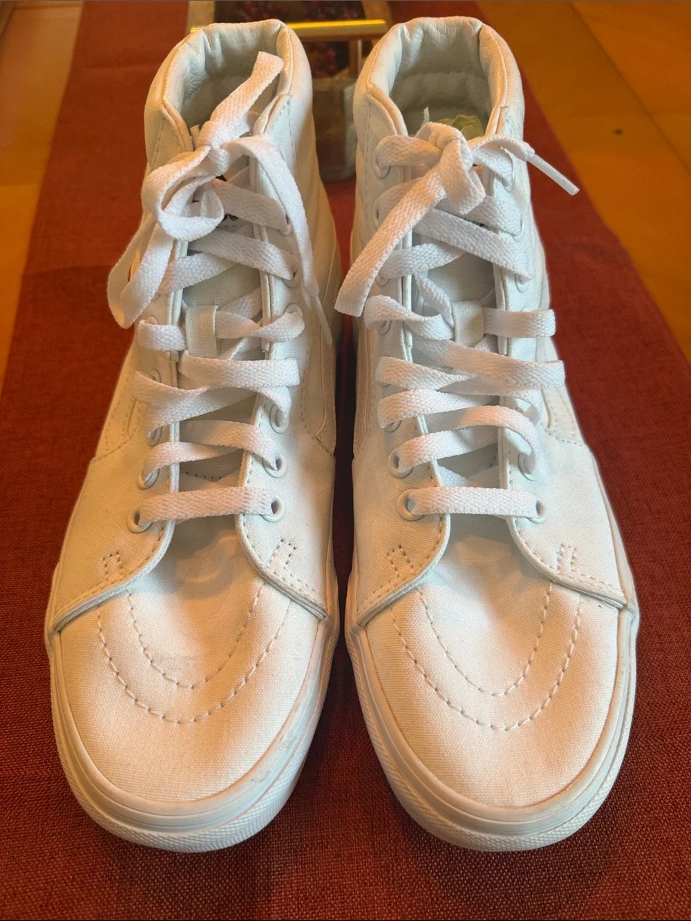 Vans White High-Top Canvas Sneakers